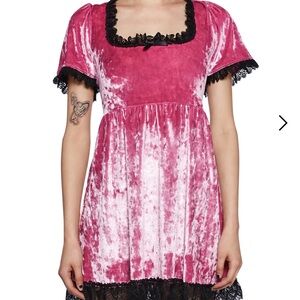 The Grave Girls Pink Babydoll Dress S
